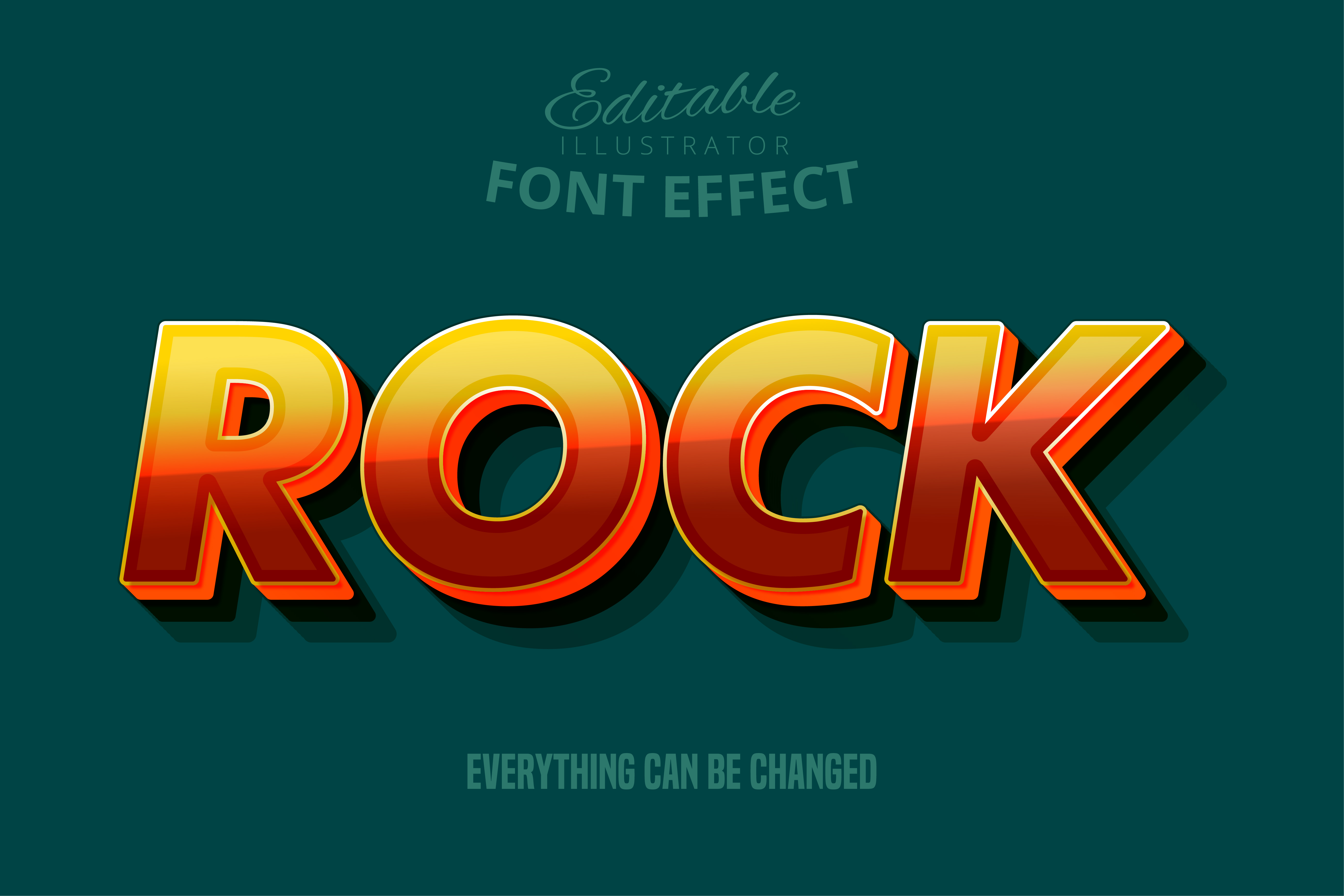 Rock text, editable text style 695144 Vector Art at Vecteezy