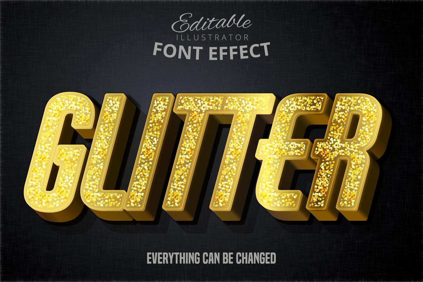 Modern glitter script editable typography font effect 695150 Vector Art
