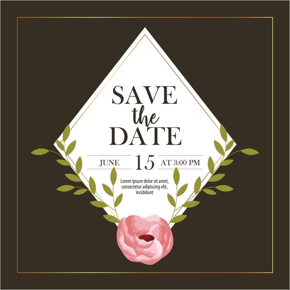 save the date card vector