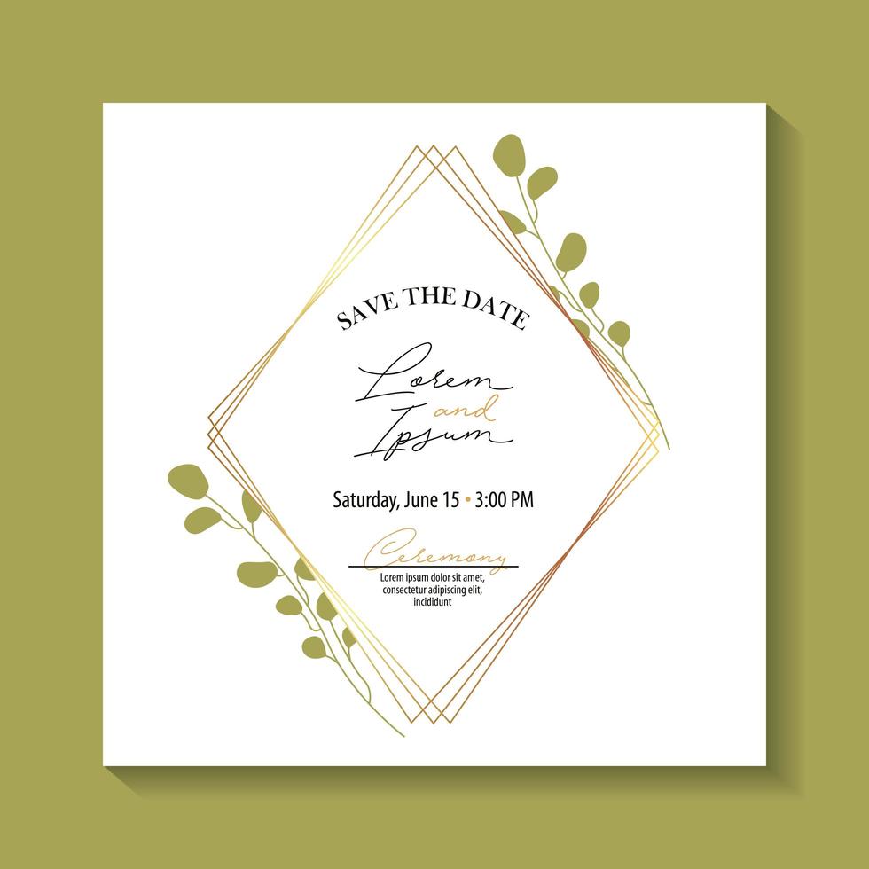 save the date card vector
