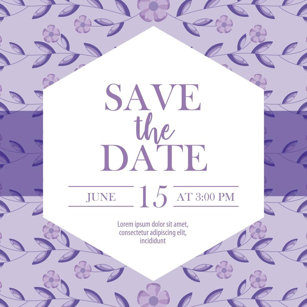 save the date card vector