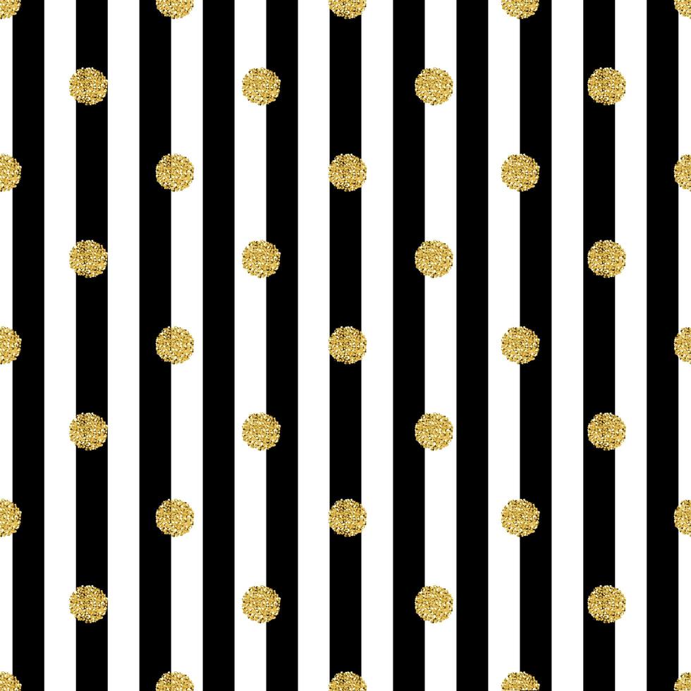 seamless gold dot glitter pattern with stripe background vector