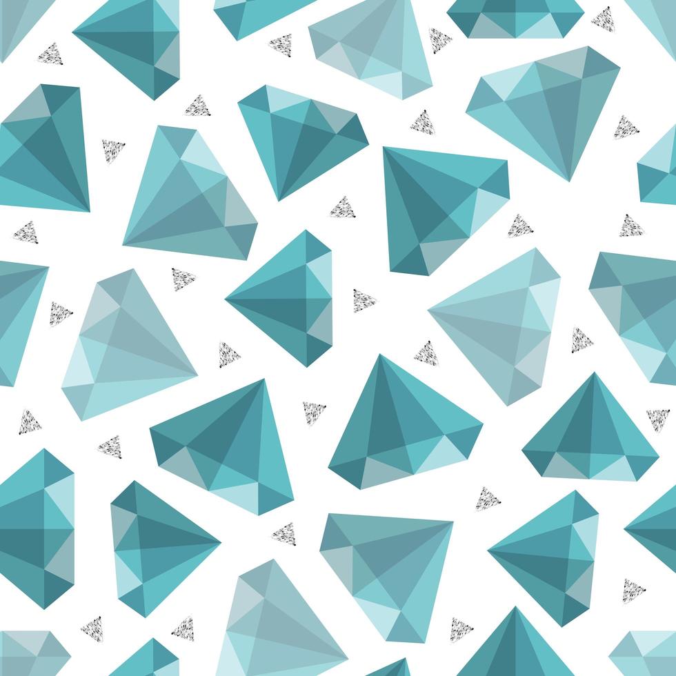 seamless diamond jewelry fashion pattern vector