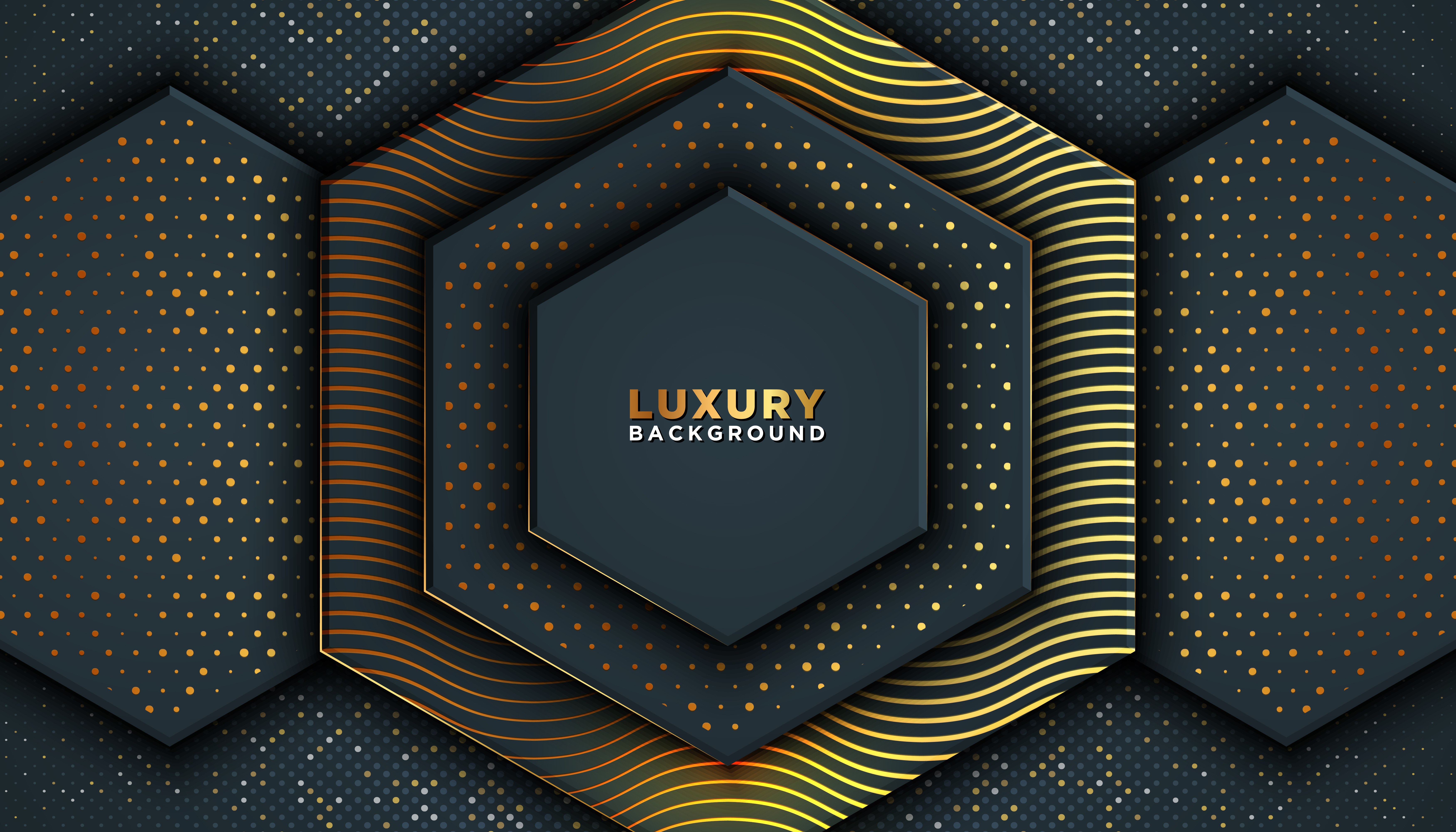 Dark abstract hexagon background with overlap layers - Download Free Vectors, Clipart Graphics