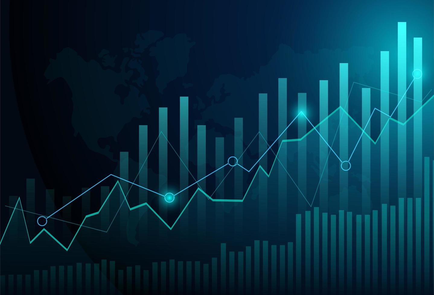 Business candle stick graph chart of stock market investment  vector