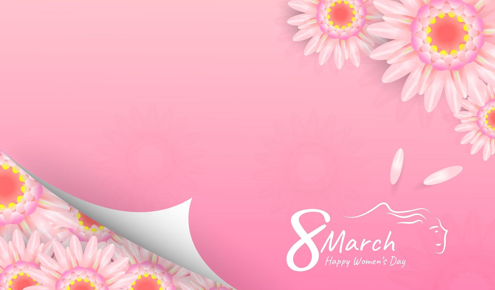 Banner for the International Women's Day vector