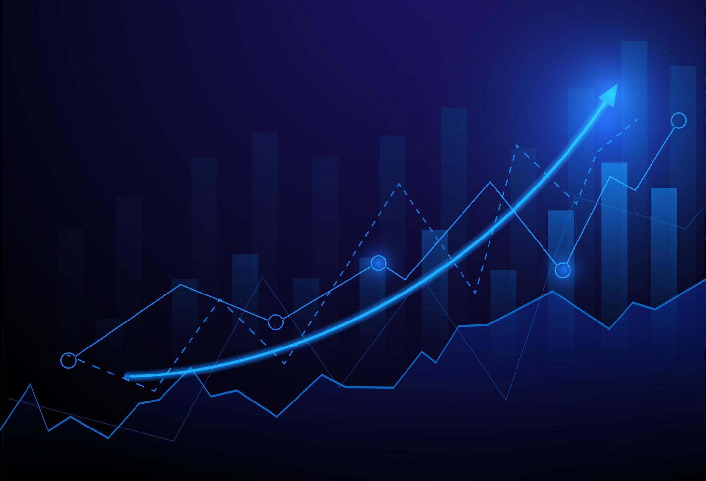 Gráfico de gráfico de palo de vela empresarial del mercado de valores vector