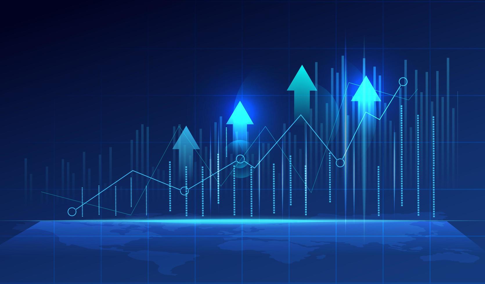 Business graph chart vector