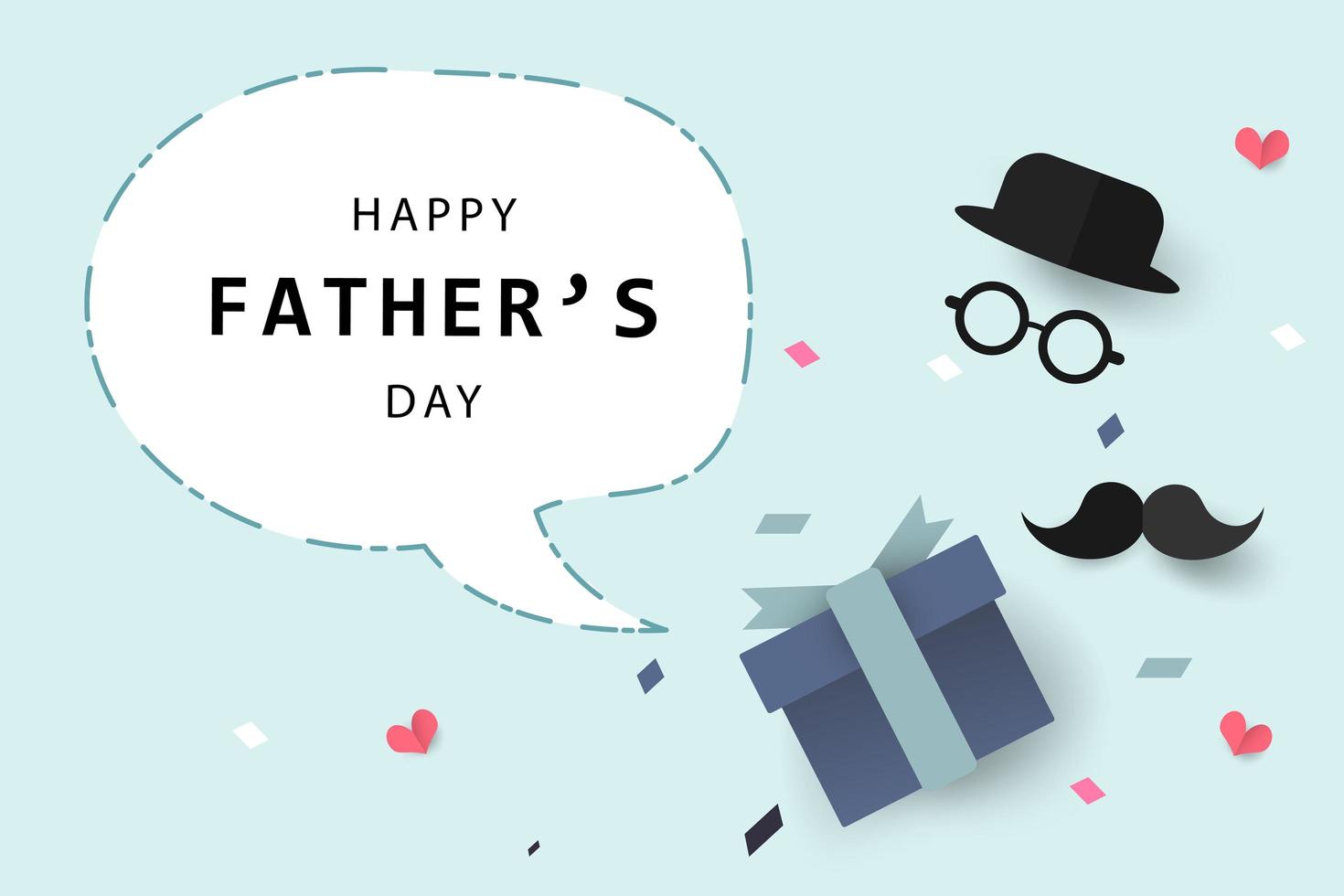 Happy Father's Day greeting card background and banner vector