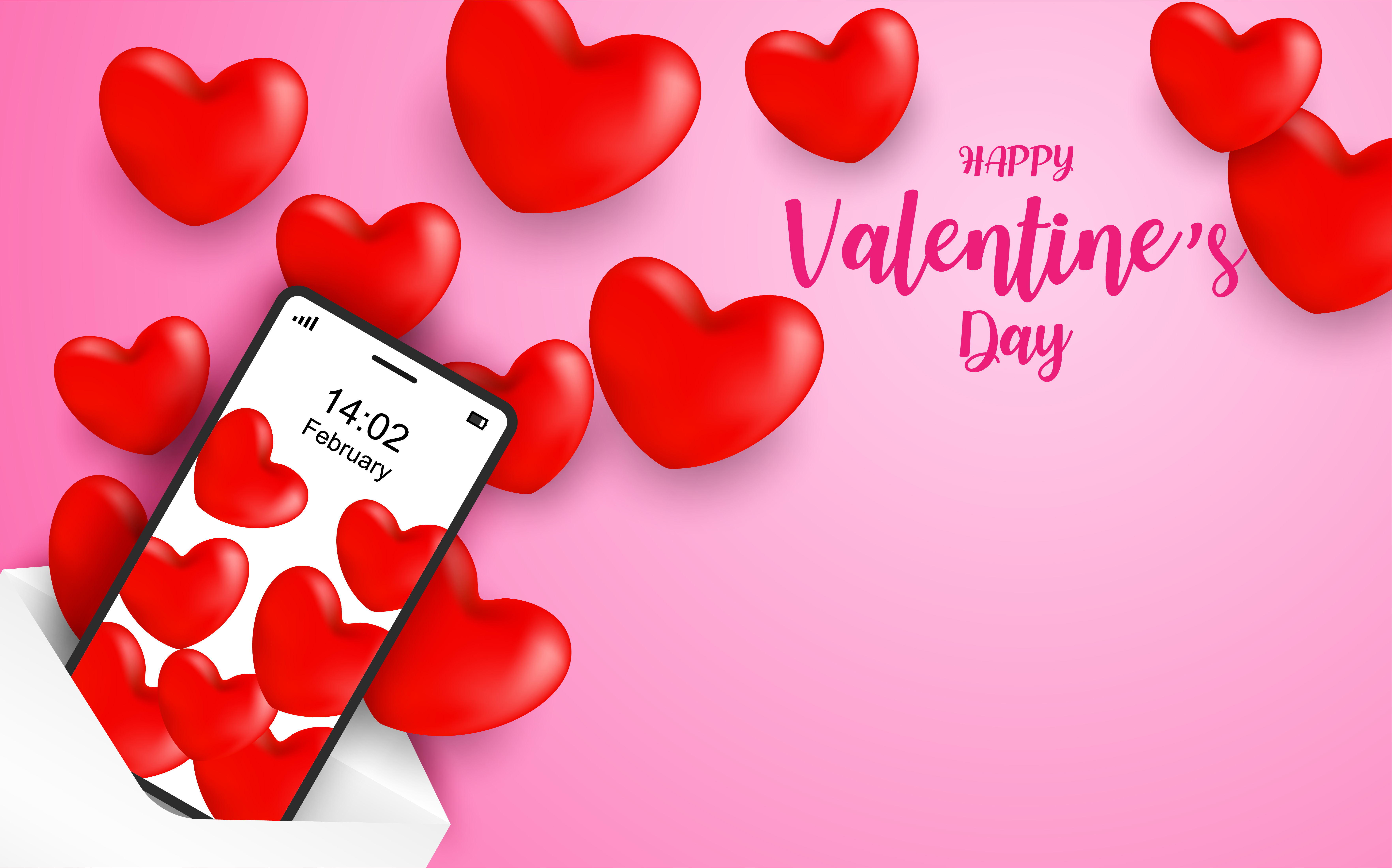 Happy Valentine day. Sending love message concept 695416 Vector Art at