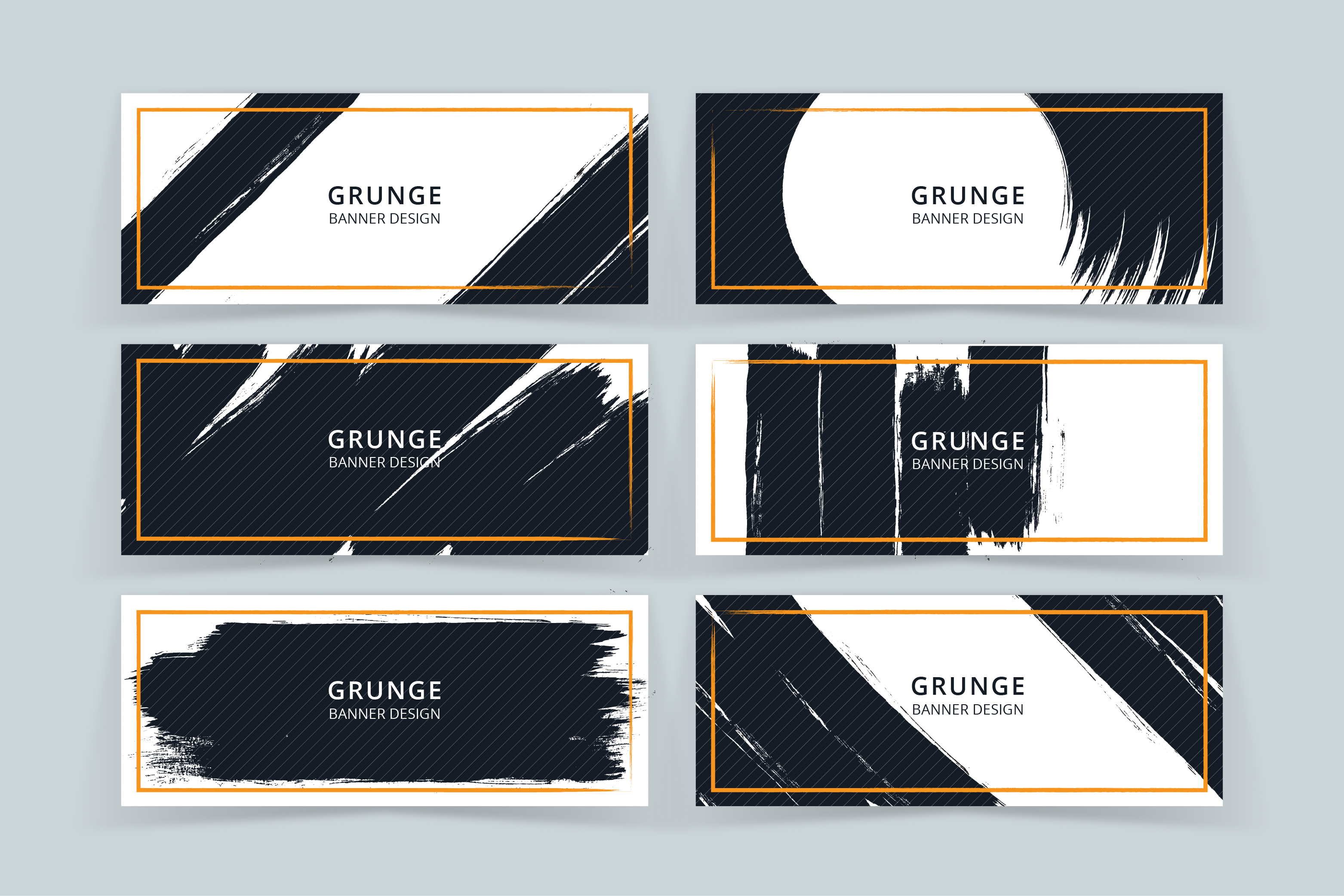 Grunge Art Dark Color Banner Set 695462 Vector Art at Vecteezy