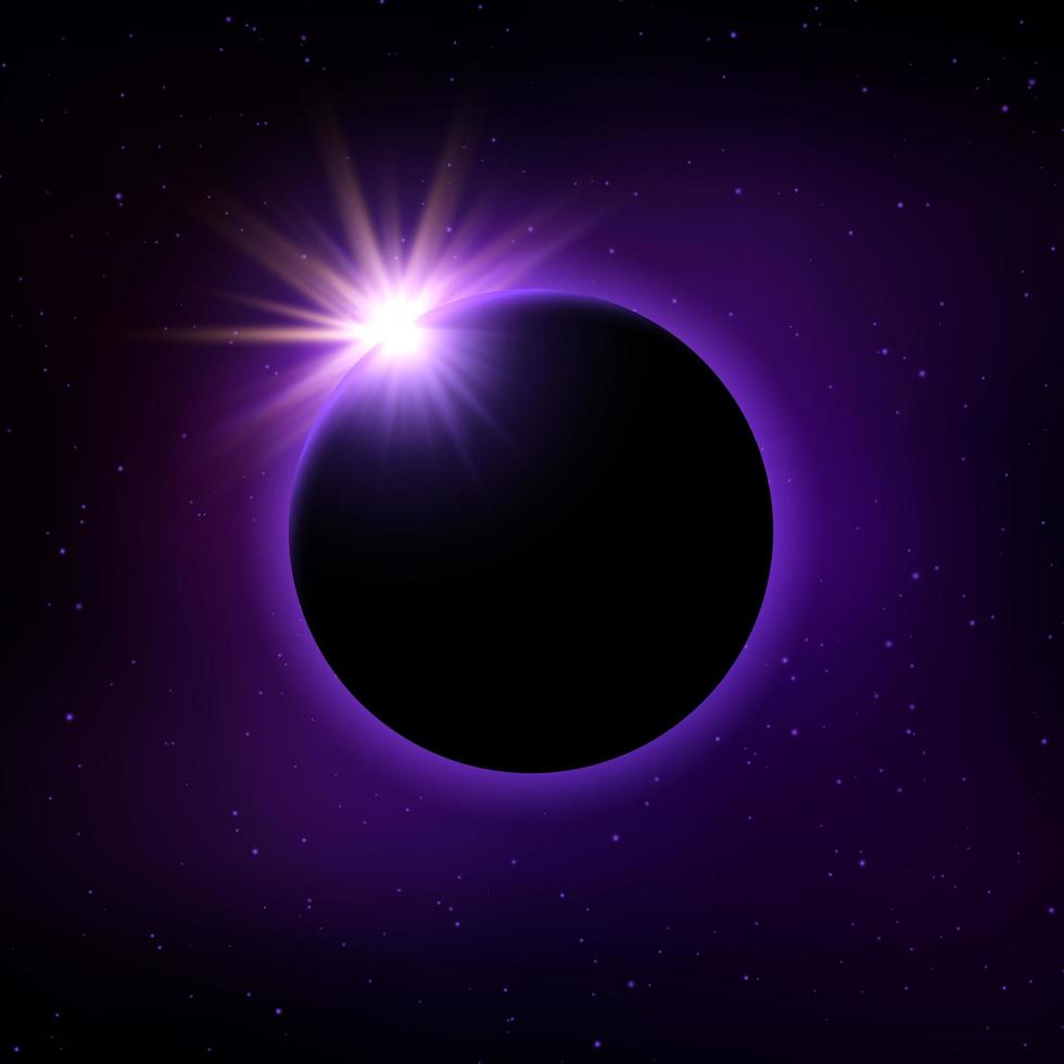 Solar eclipse background vector