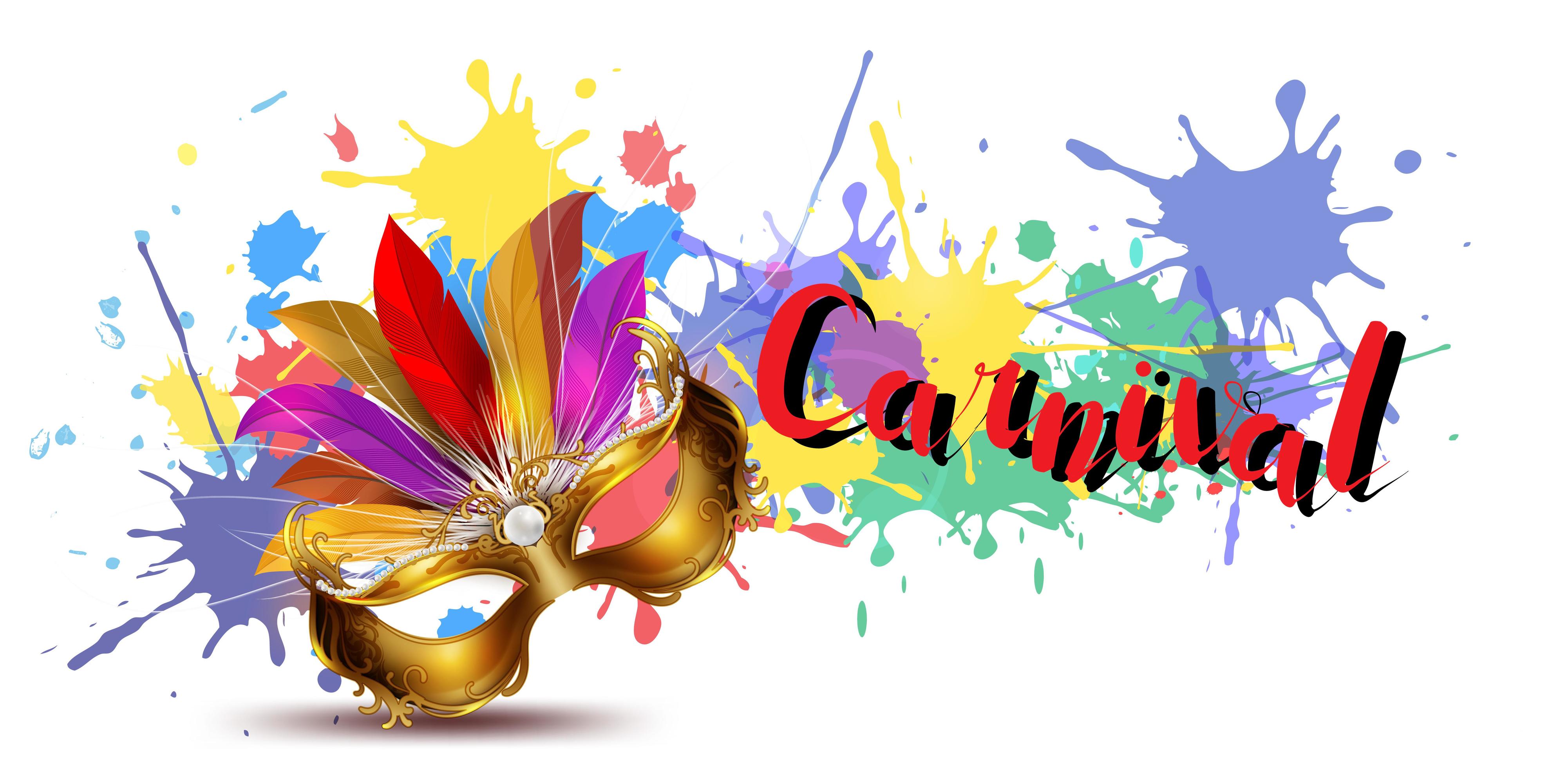 Colorful Carnival background with Paint Splashes 695479 Vector Art at