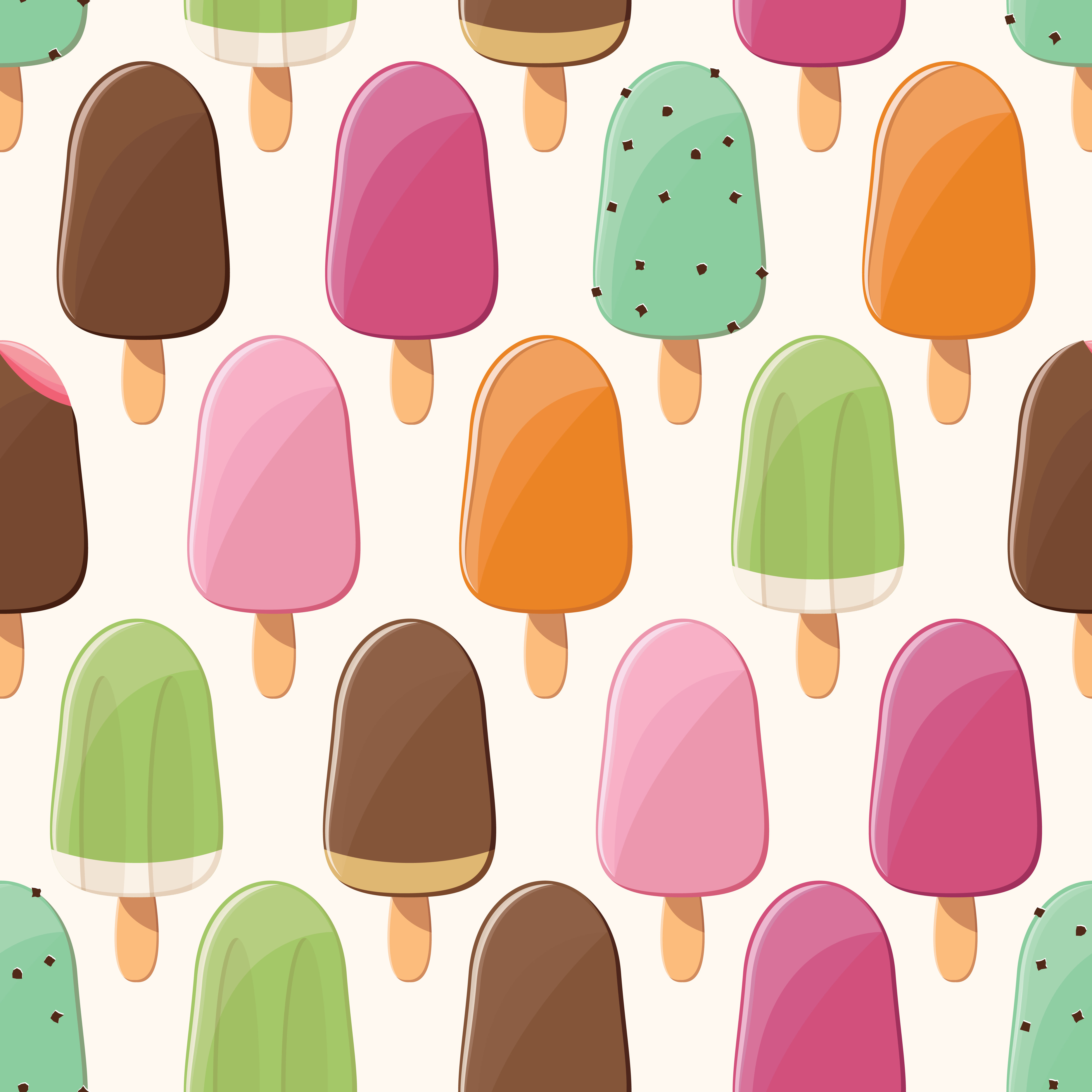 Ice cream seamless pattern, colorful summer background 695493 Vector