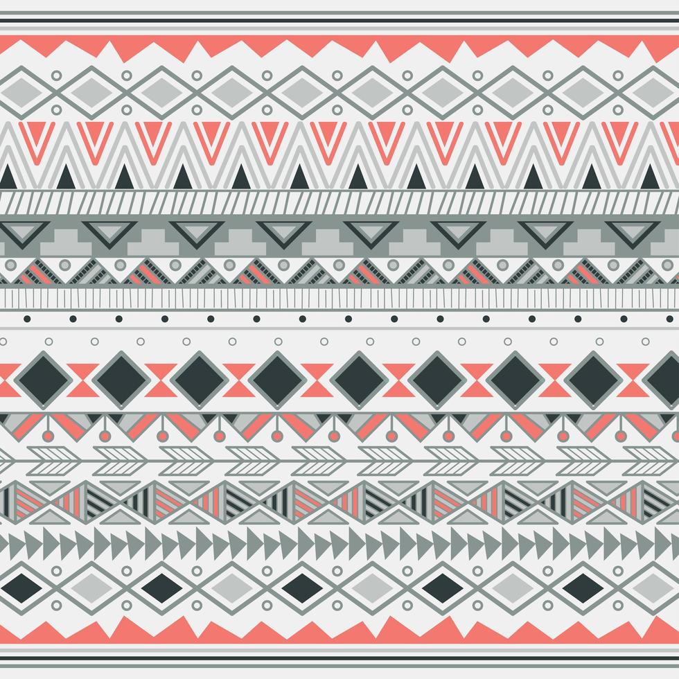 Aztec tribal pattern in stripes vector