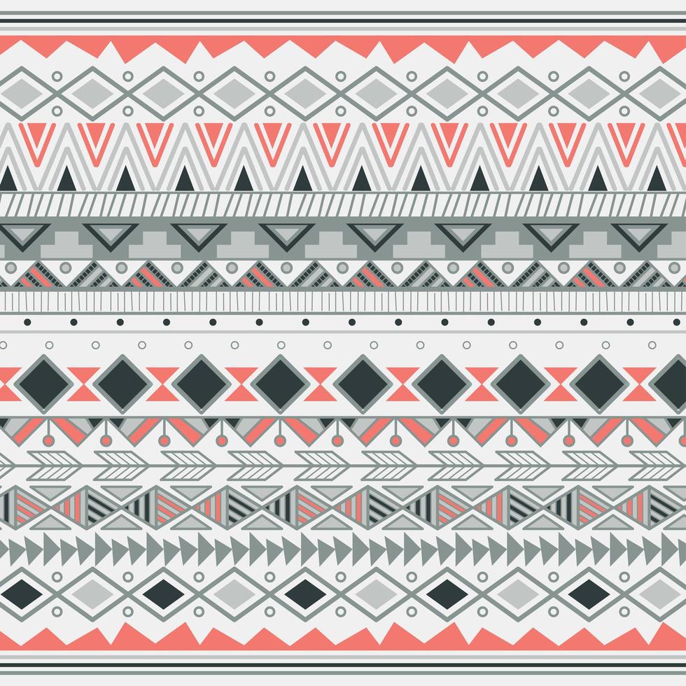 Aztec tribal pattern in stripes vector