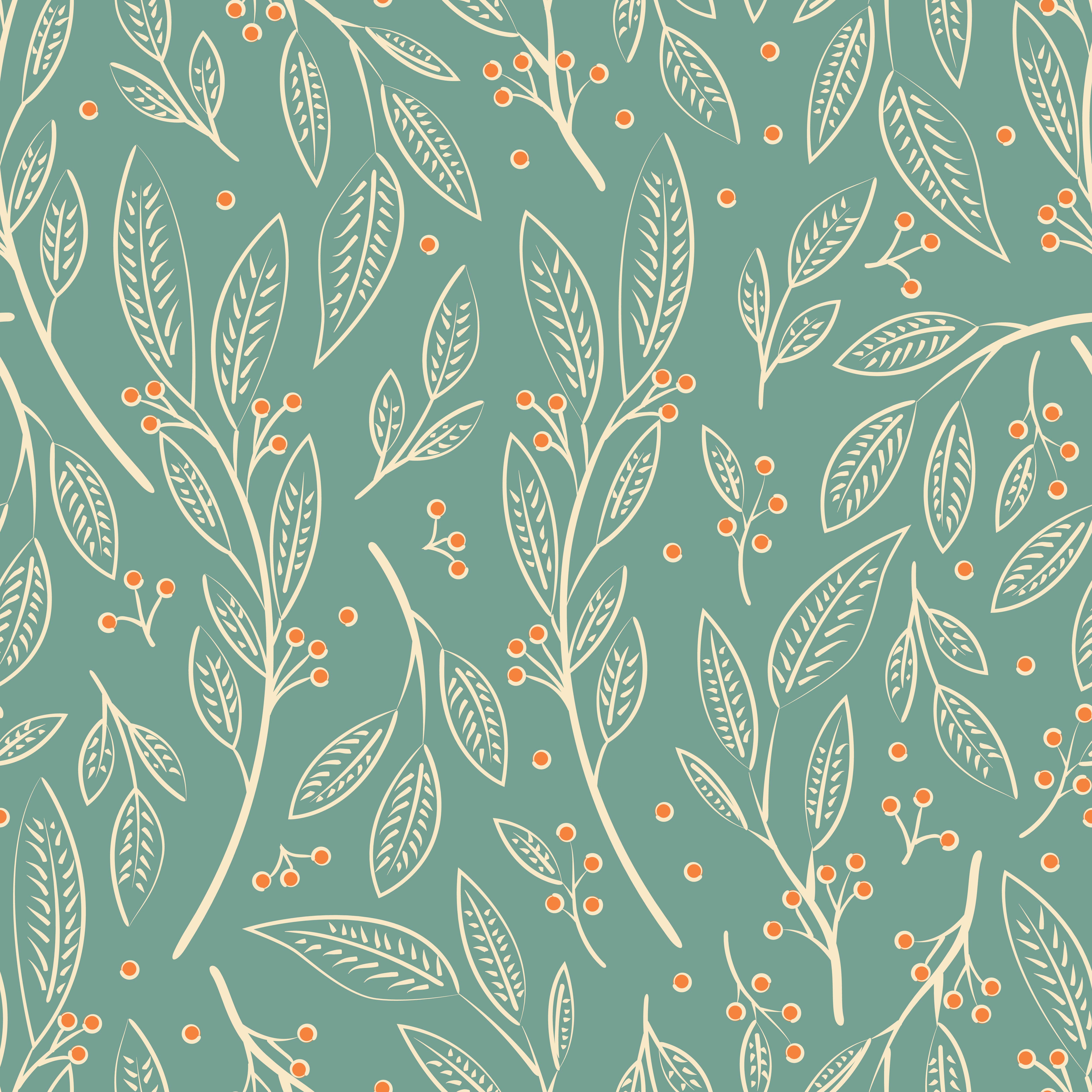 Seamless Pattern Design With Hand Drawn Leaves And Berries Download Free Vectors Clipart Graphics Vector Art Seamless Pattern Design With Hand Drawn Leaves And Berries Download Free Vectors Clipart Graphics Vector Art