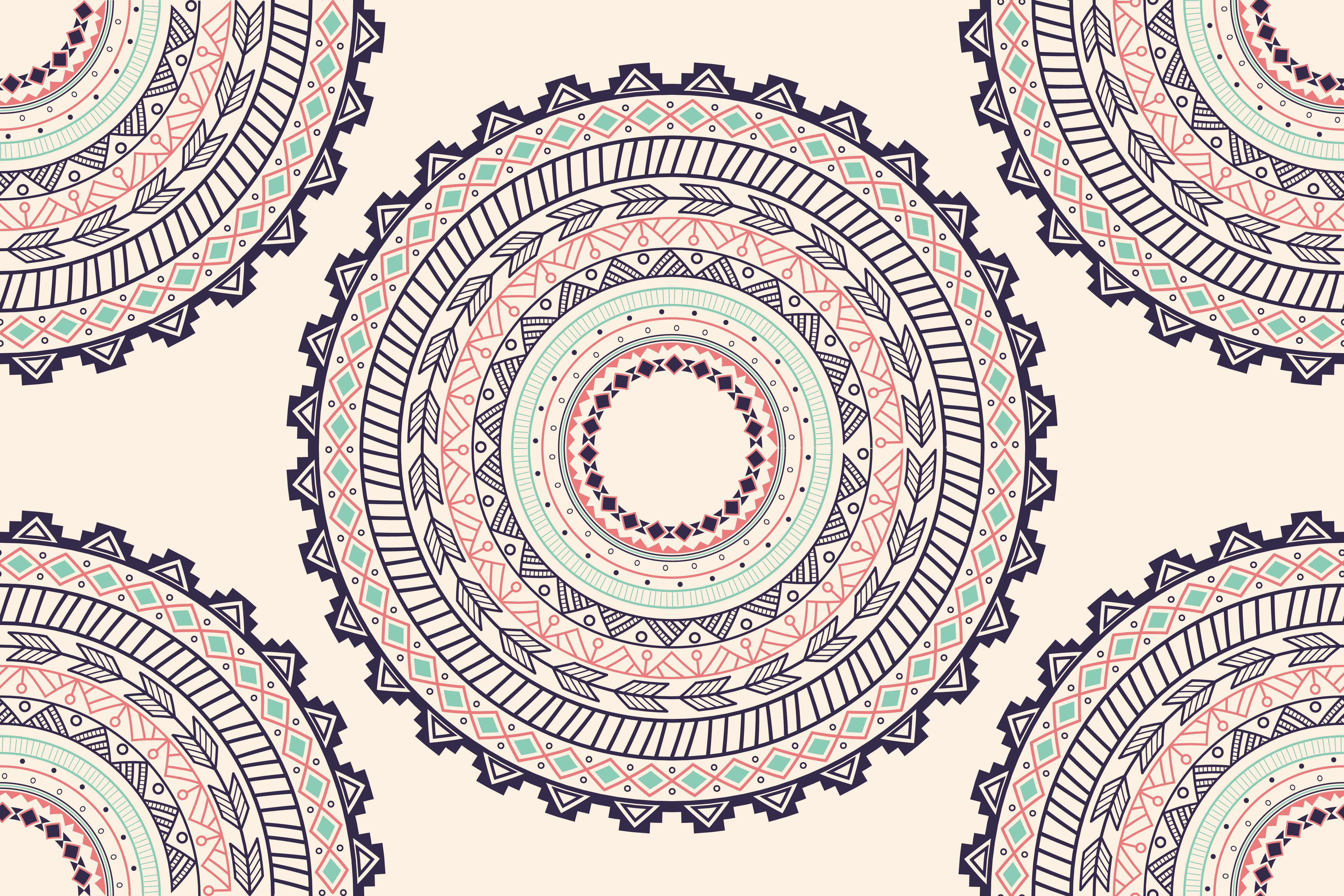 Ethnic Aztec circle ornament seamless pattern 695535 Vector Art at Vecteezy