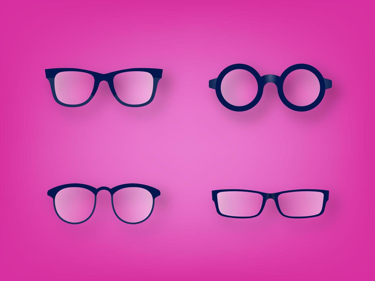 Eye Glass Vector Icon Set