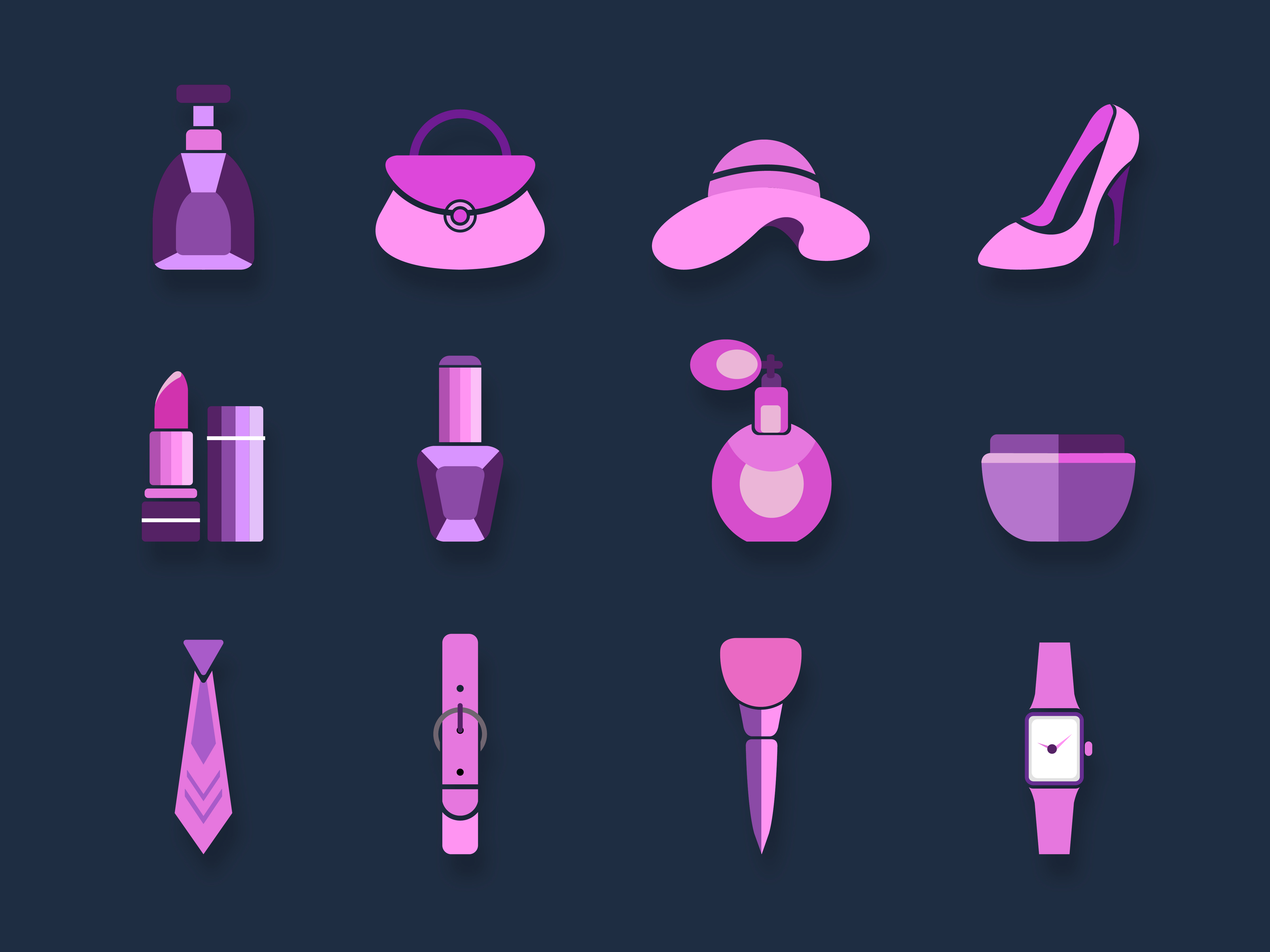 Fashion Vector Icon Set 695543 Vector Art at Vecteezy