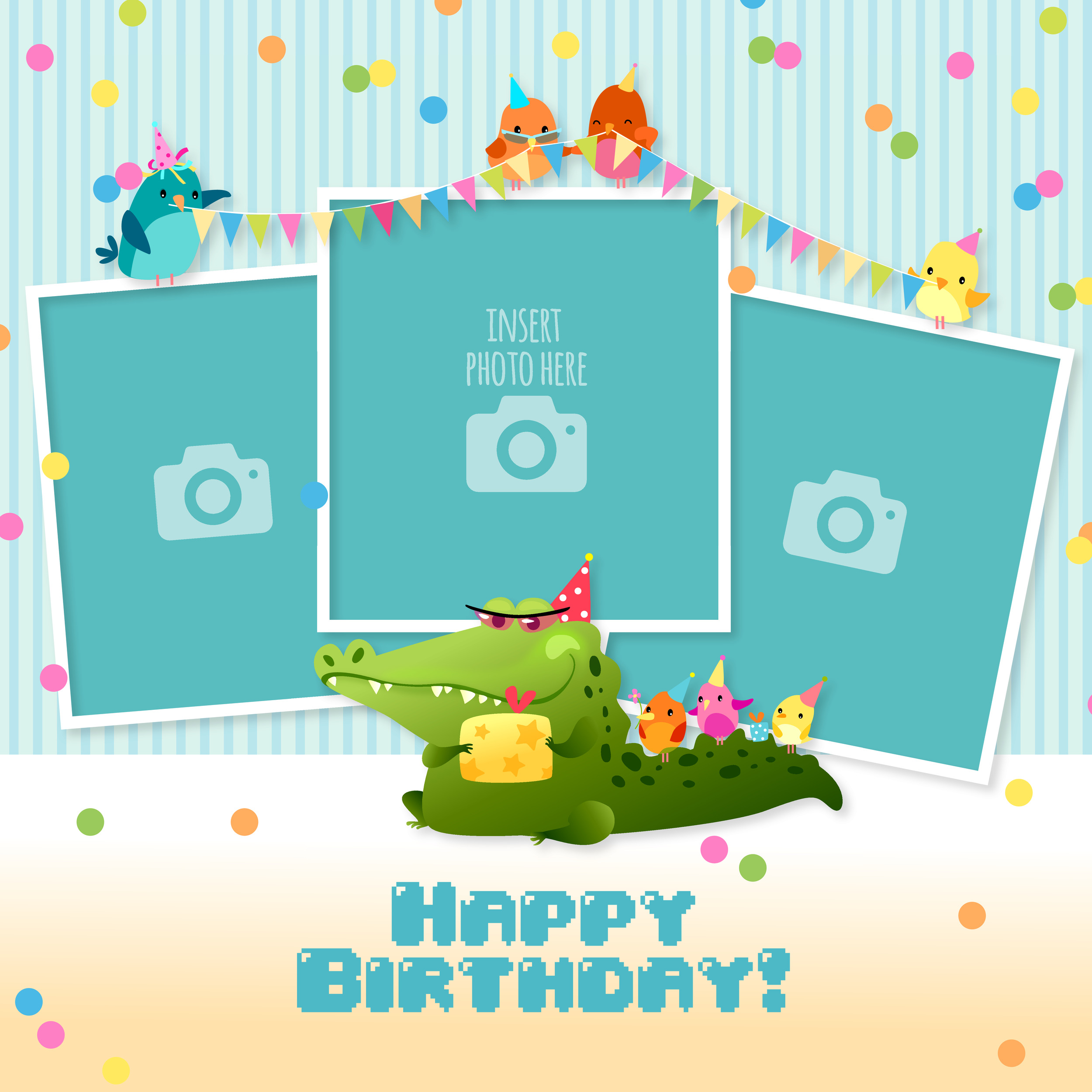 Birthday Photo Collage Template Free