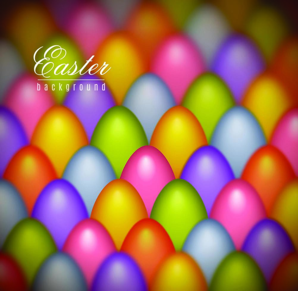 Colorful Pastel Colored Easter Eggs Background vector