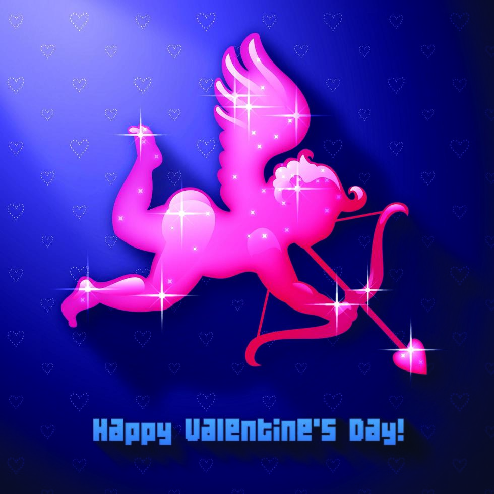 Valentine's Day Cupid Archer vector