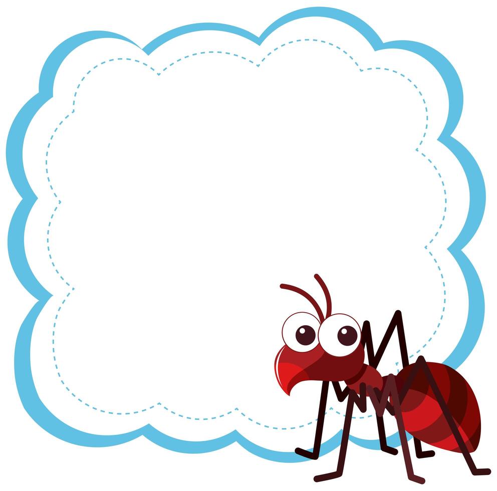 Ant on blank background vector