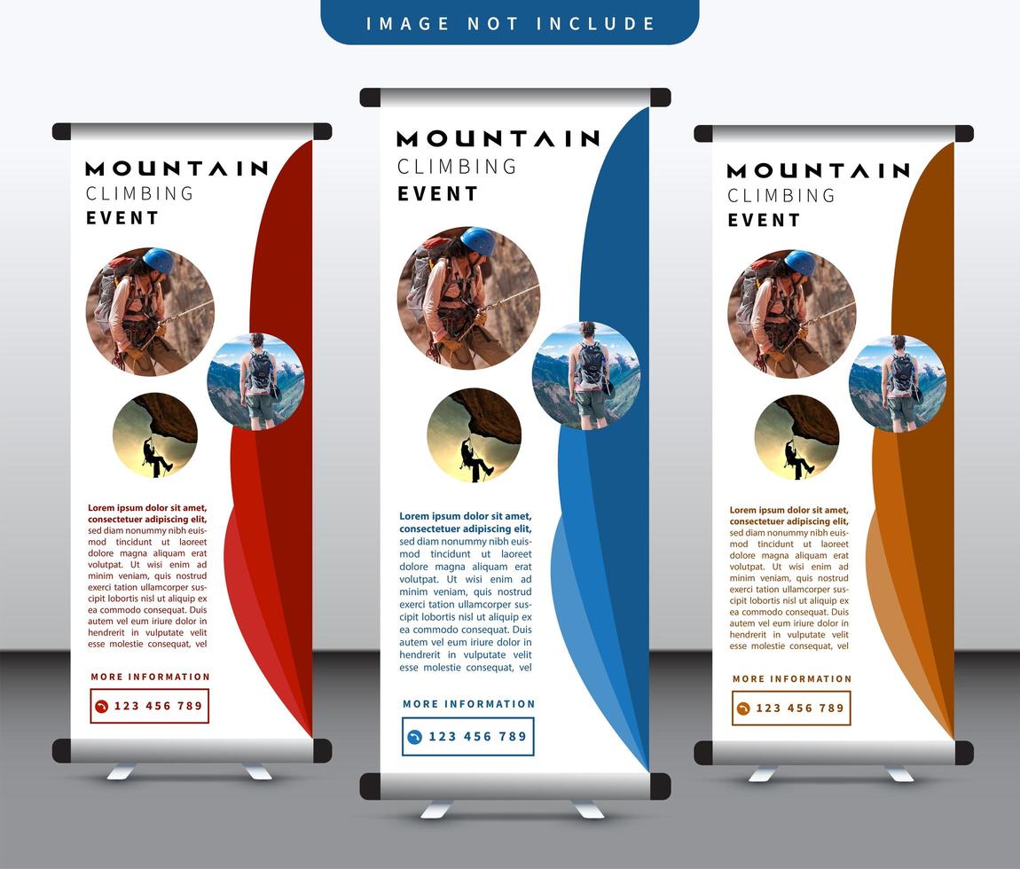 outdoor roll up banner set vector