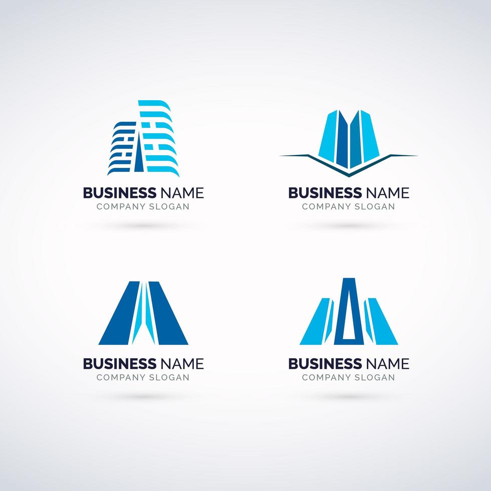 Conjunto de logotipo inmobiliario vector