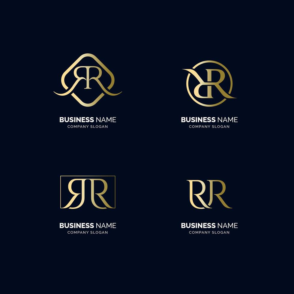 logotipo de texto rr vector