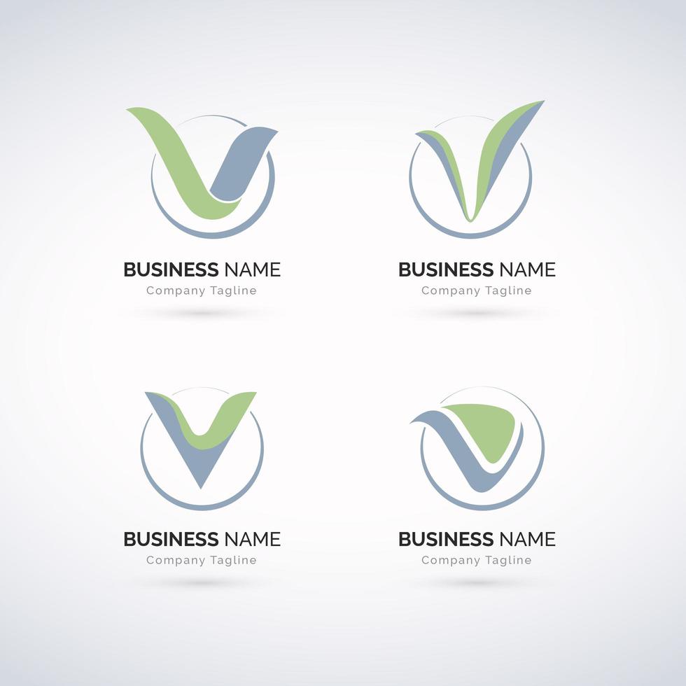 V Logo Set vector