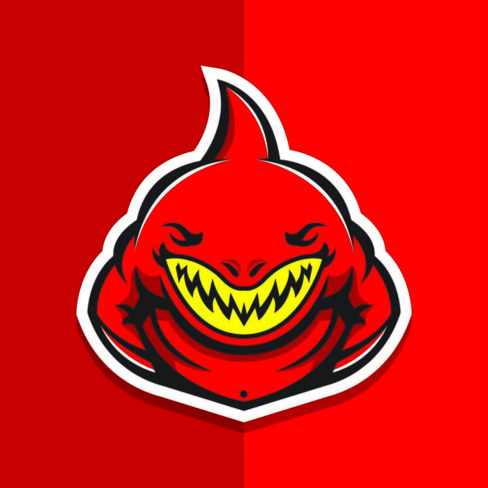Smiling shark sport mascot vector