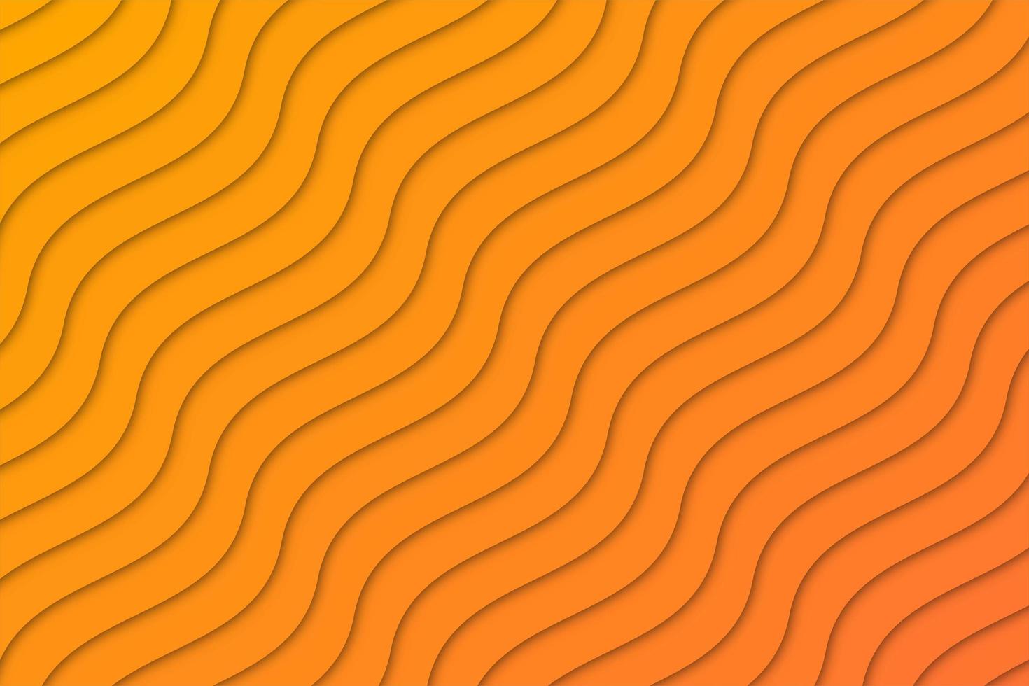 Orange wave abstract geometric background  vector