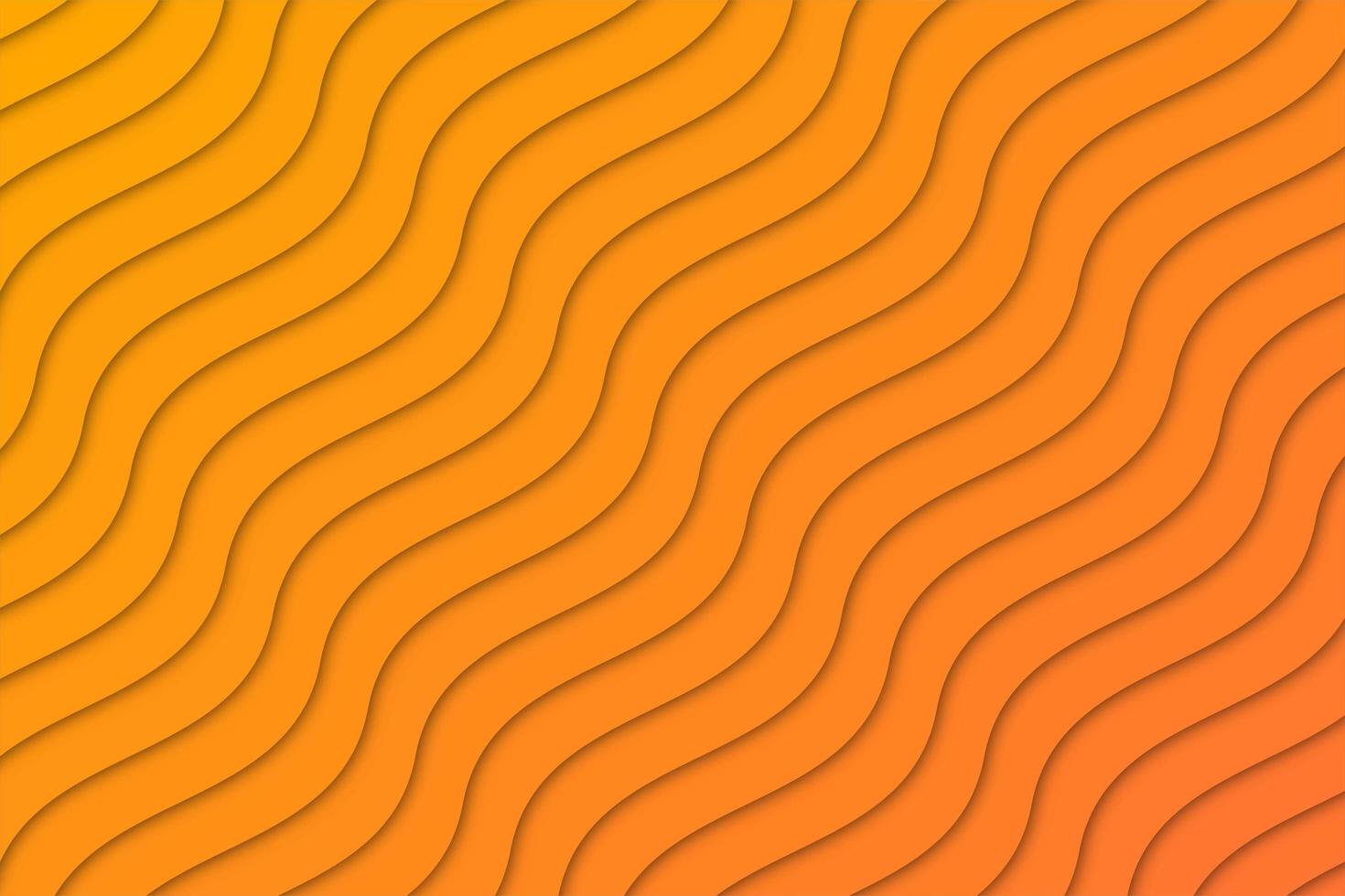 Orange wave abstract geometric background  vector