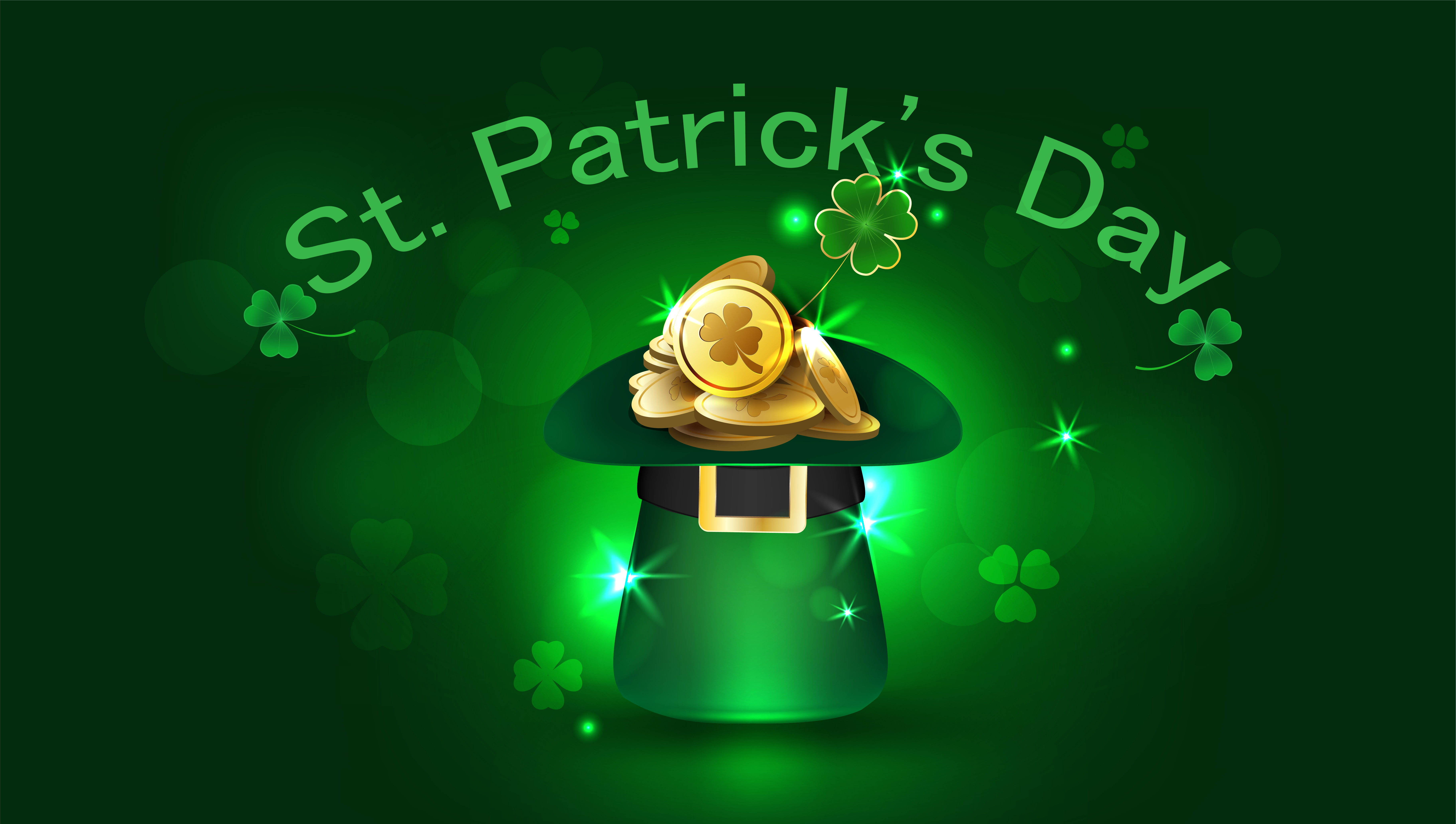 St Patrick Hat Vector Hd PNG Images, St Patricks Day Poster With Hat And  Coins Vector Design Illustration, Ireland, Poster, Clover PNG Image For  Free Download