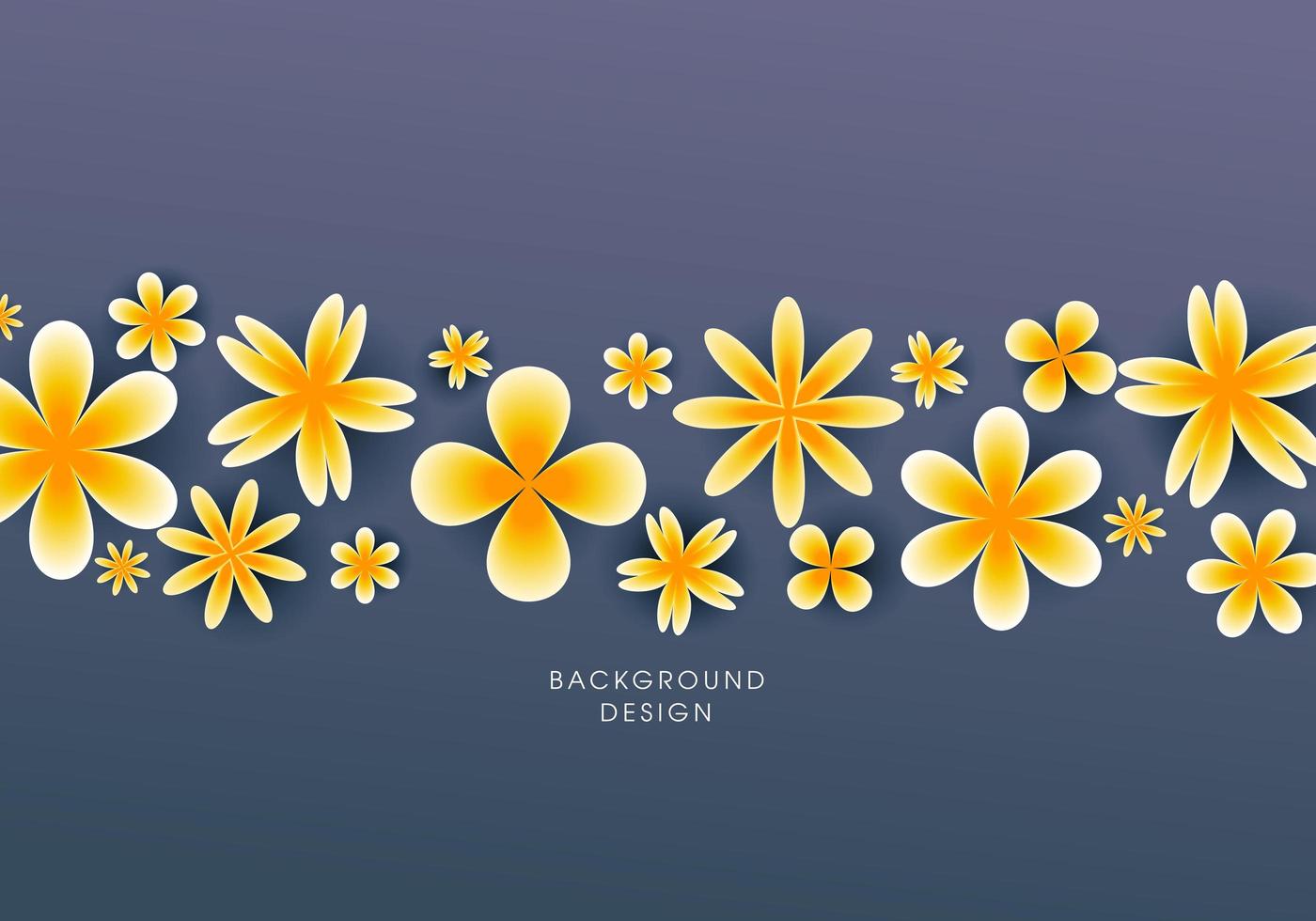 Spring background with beautiful yellow flowers vector