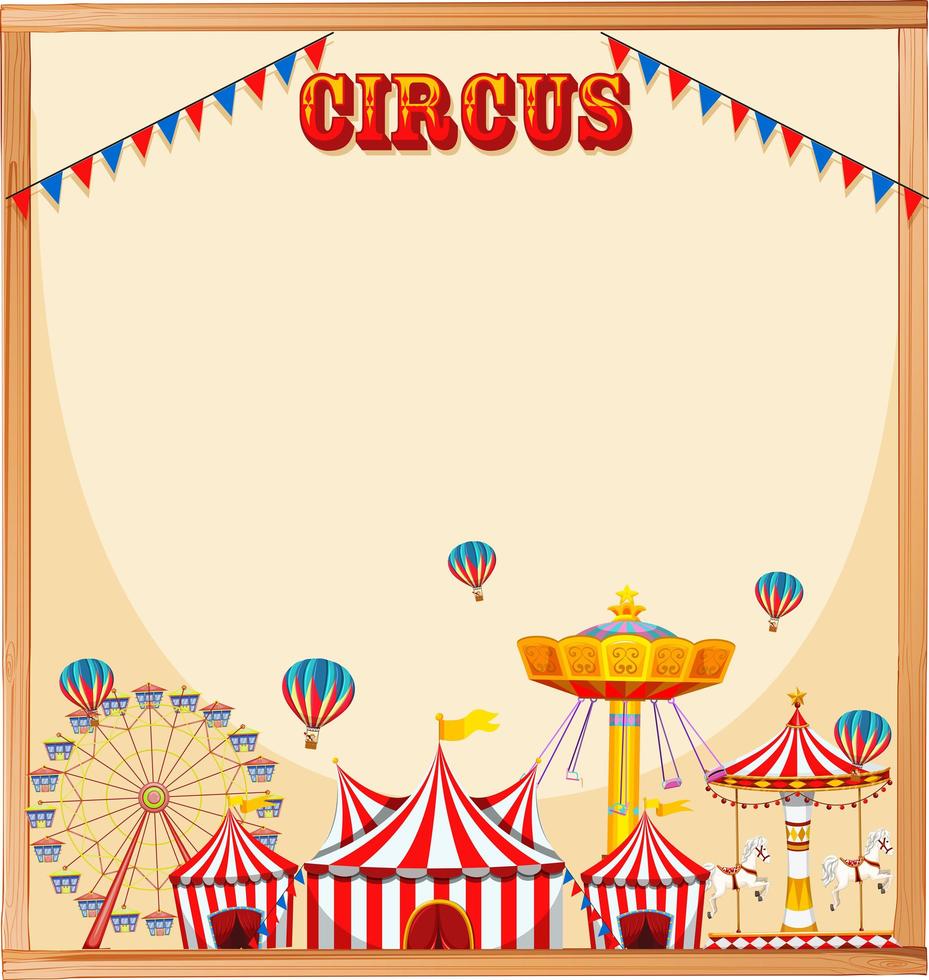 Blank circus template frame  vector