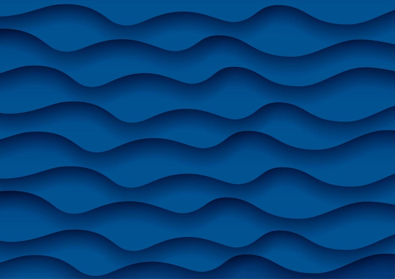 Abstract wave background in classic blue vector