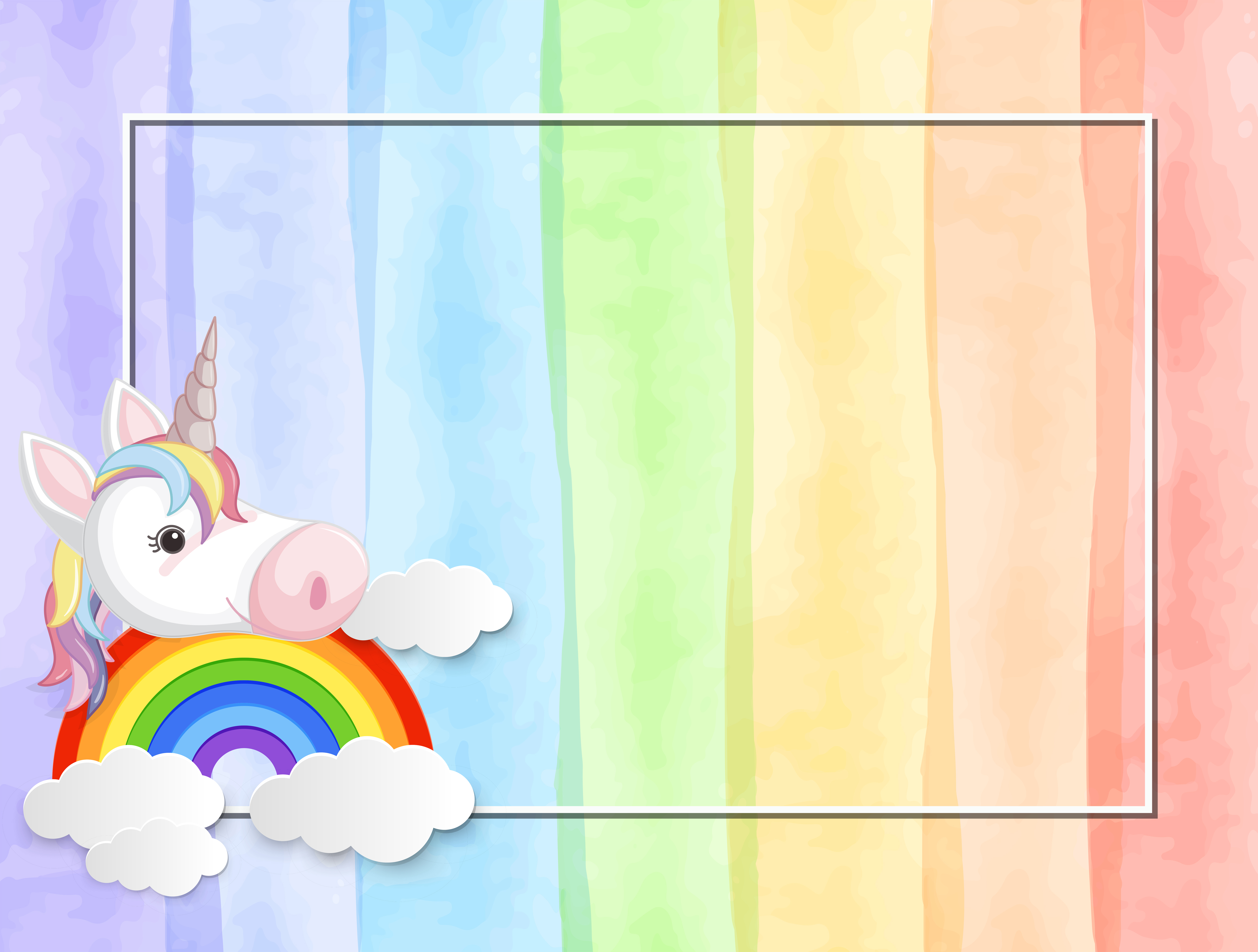 A Pastel Color Unicorn Background Vector Art At Vecteezy