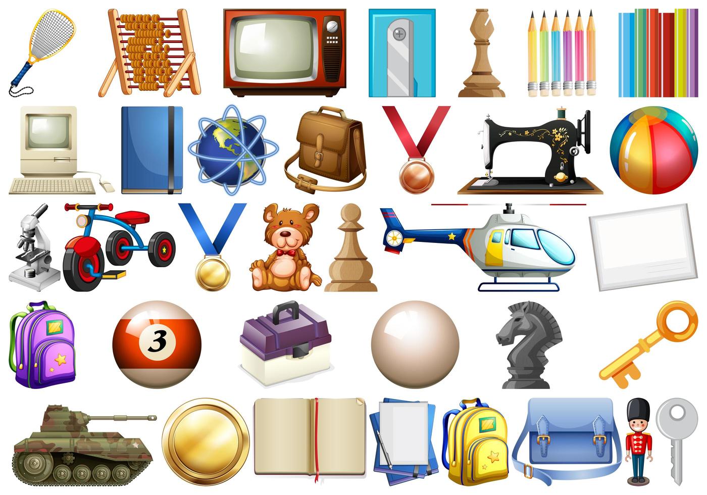 Office Household Objects Collection  vector