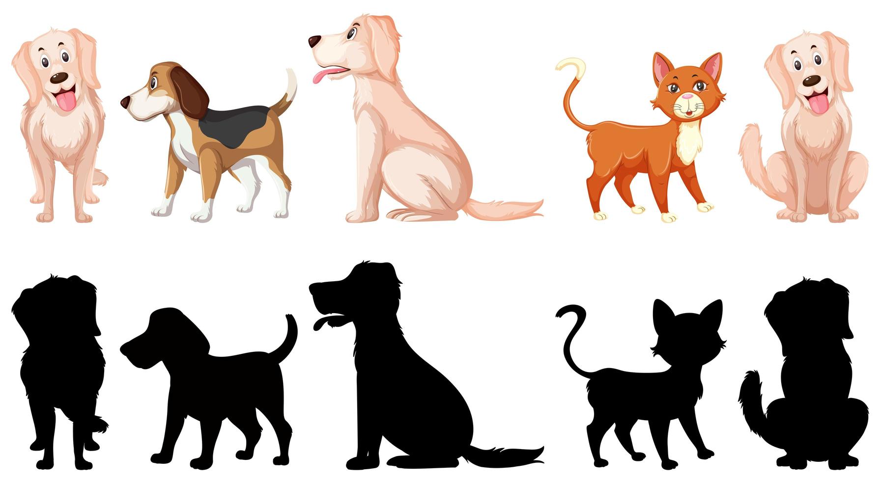 Conjunto de personajes animales vector