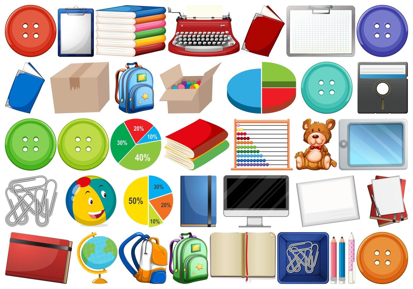 Educational and School Set vector