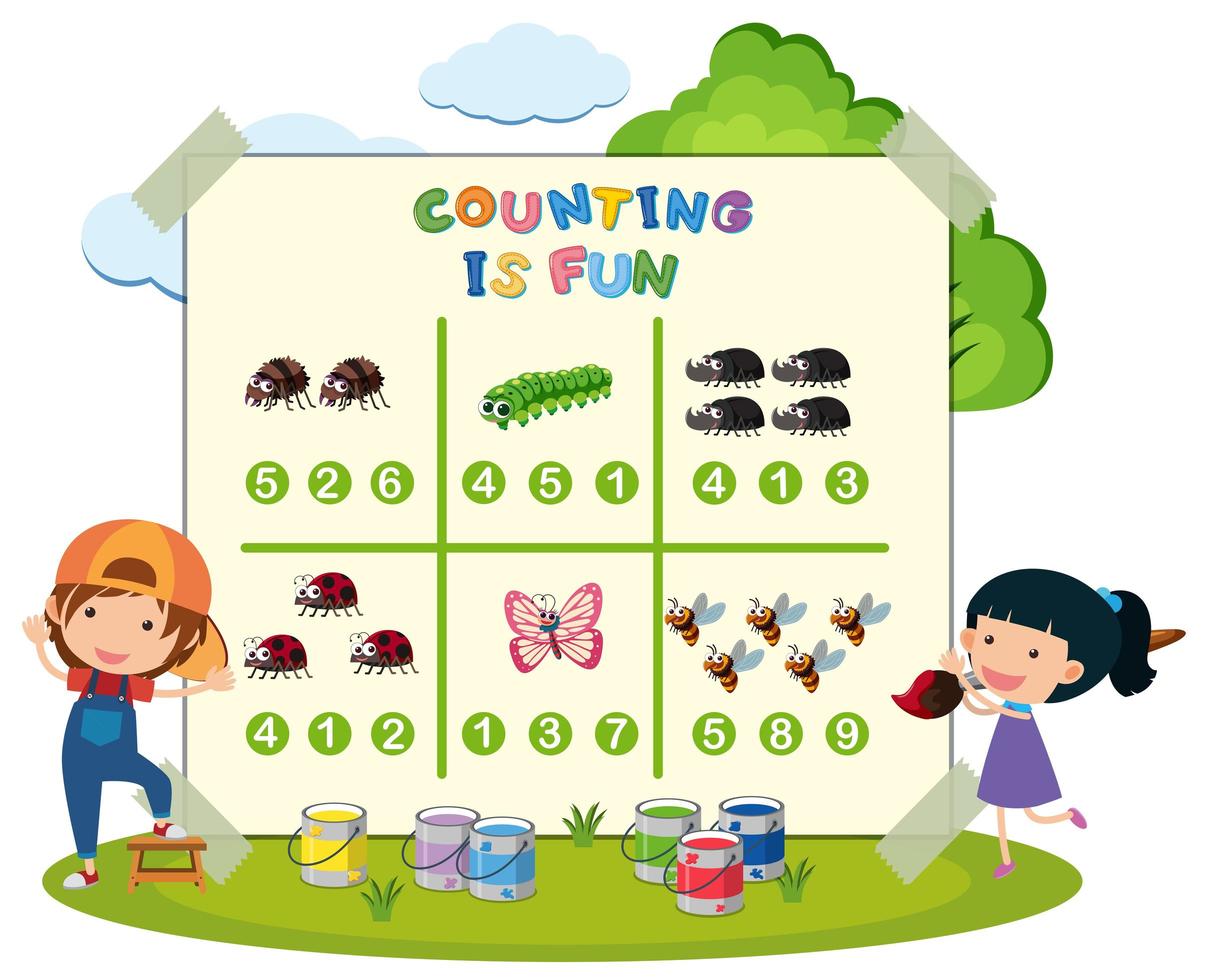 Counting is fun games vector