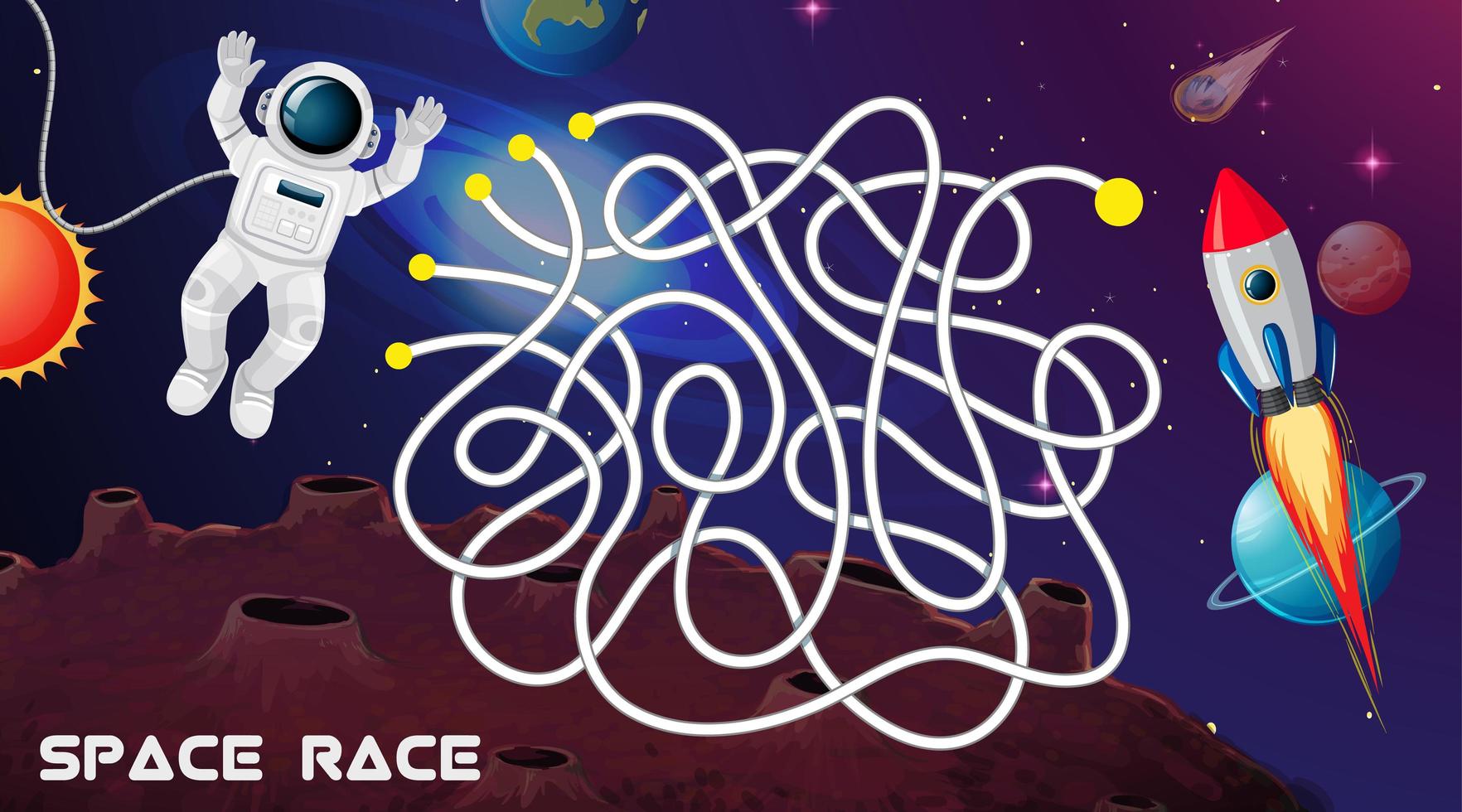 Space race game background vector