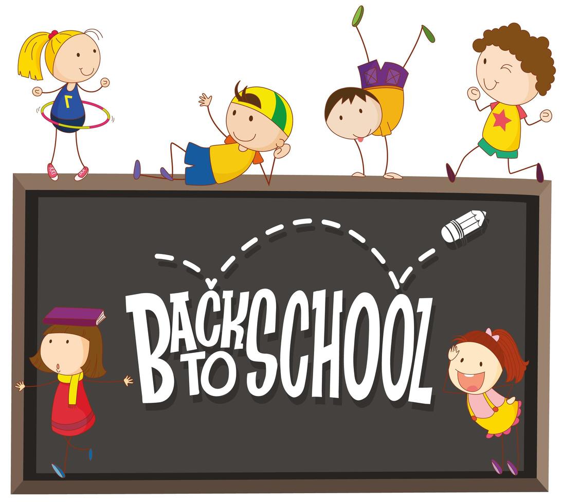 Back to School Chalkboard Message vector