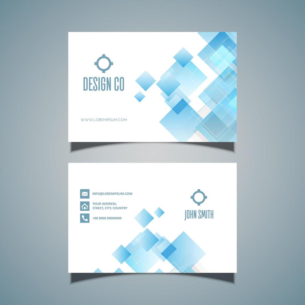 low poly business card design  vector
