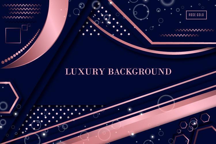 Luxury Blue Rose Gold Background vector