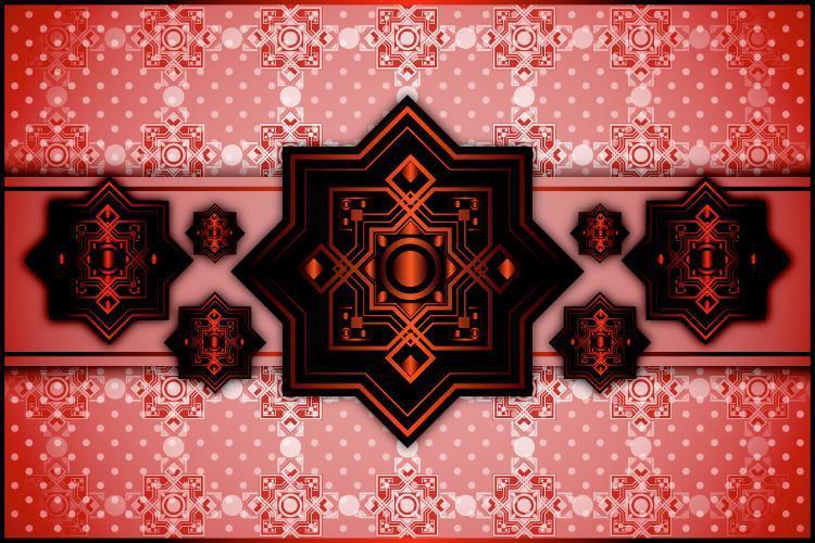 Red Ornamental pattern Background vector