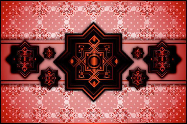 Red Ornamental pattern Background vector